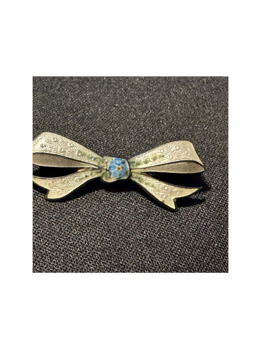 925 Sterling Silver Vintage Bow Brooch